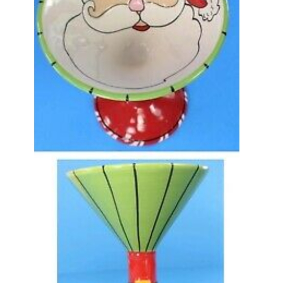 SCM DESIGNS SANTA EARTHENWARE MARTINI STEM GLASS - Picture 2 of 5